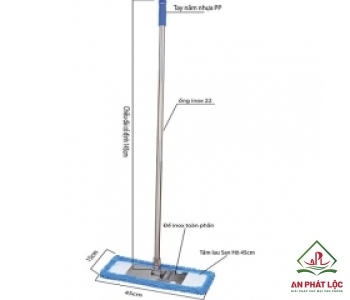 Cây lau nhà inox thẳng 60cm